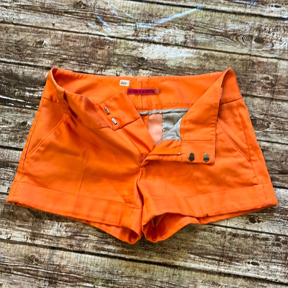 Alice + Olivia orange dress shorts
